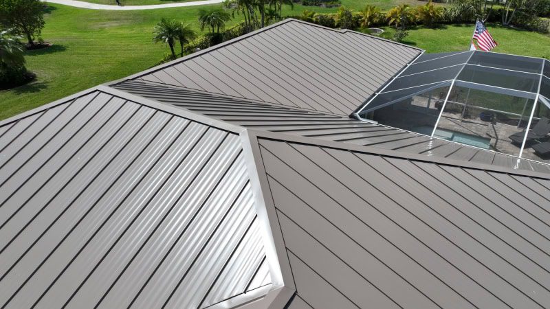 standing seam metal image on a house