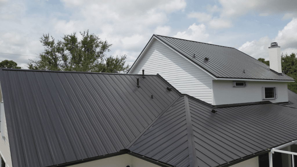 New gray roofing