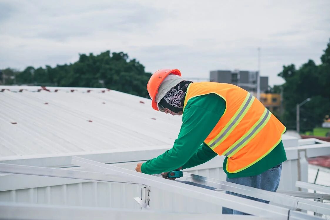 maintenance man working on site