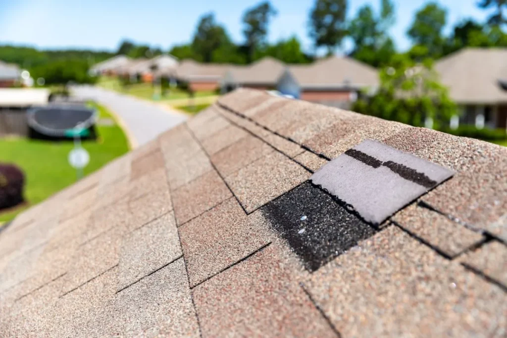 Shingle roof damage