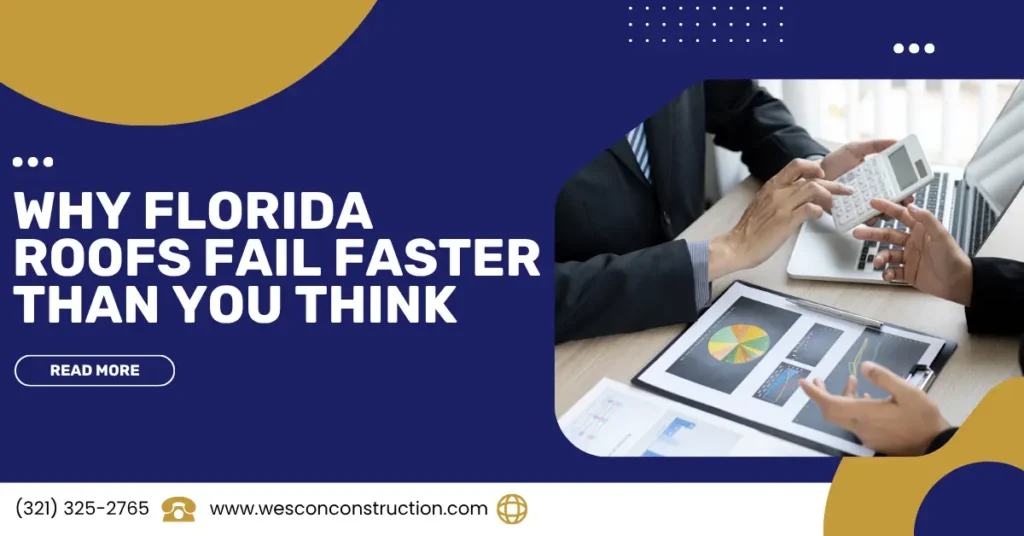 Florida roof failing prematurely due to intense UV rays, humidity, salt air corrosion, and hurricane winds – common issues explained