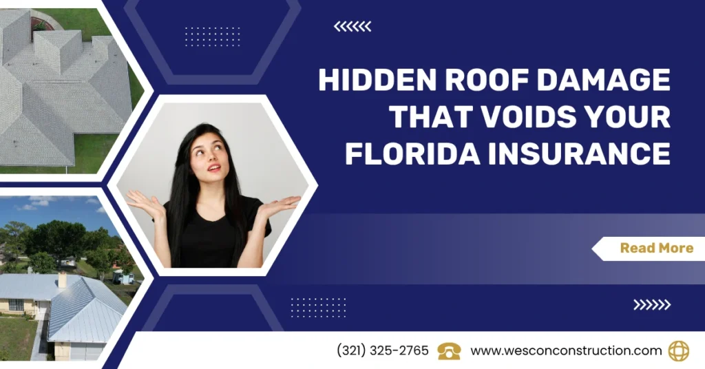 Florida homeowner inspecting subtle roof damage with an inspector, showing hidden hail dents and soft spots that can void insurance claims if not documented early