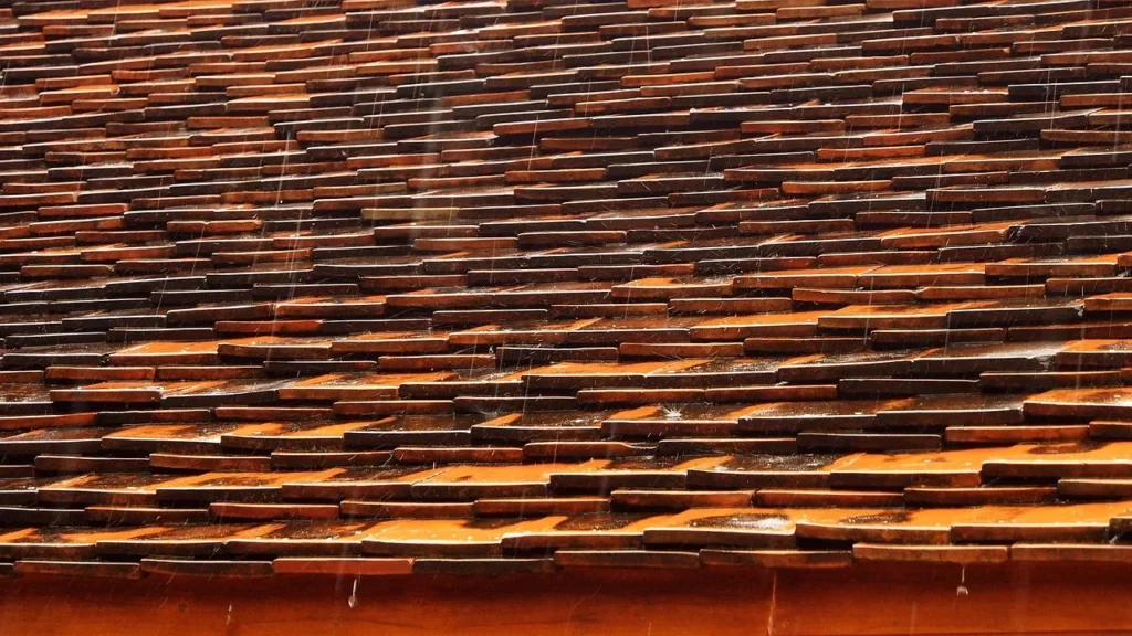 rain on tile roof