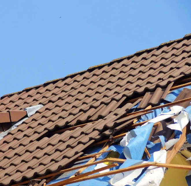 roof damage after a hurricane
