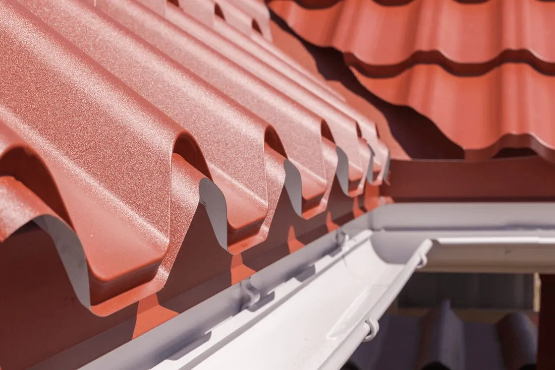 red metal tile roof on a melbourne florida home
