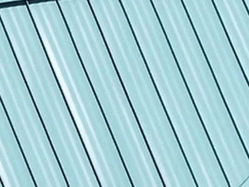 green metal standing seam roof panel