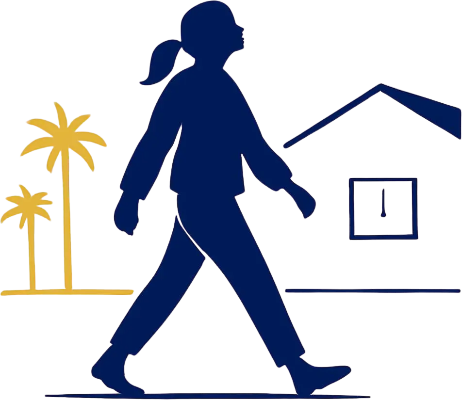 Illustration of a resident checking roof condition in Satellite Beach, FL